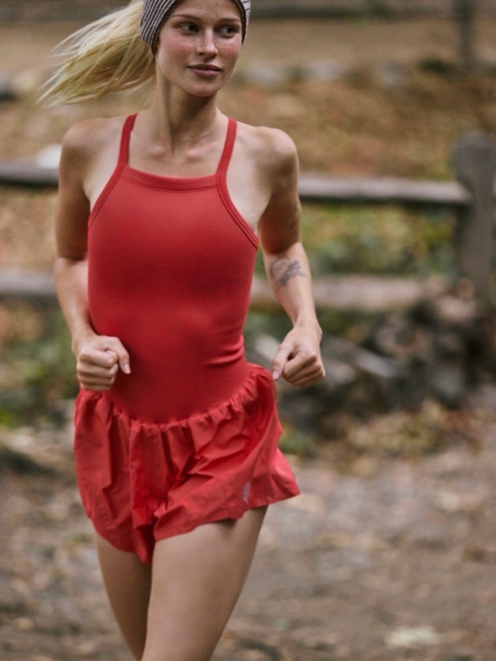 FREE PEOPLE MOVEMENT Carpe Diem Runsie in Victory Red , NWT, size L